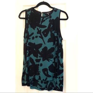 Madewell floral print 100% silk blouse